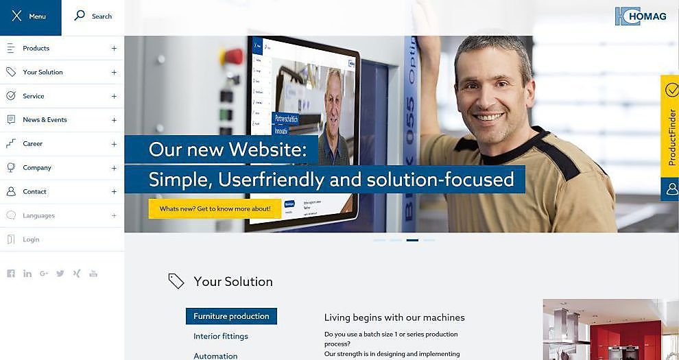 Nouveau site web Homag
