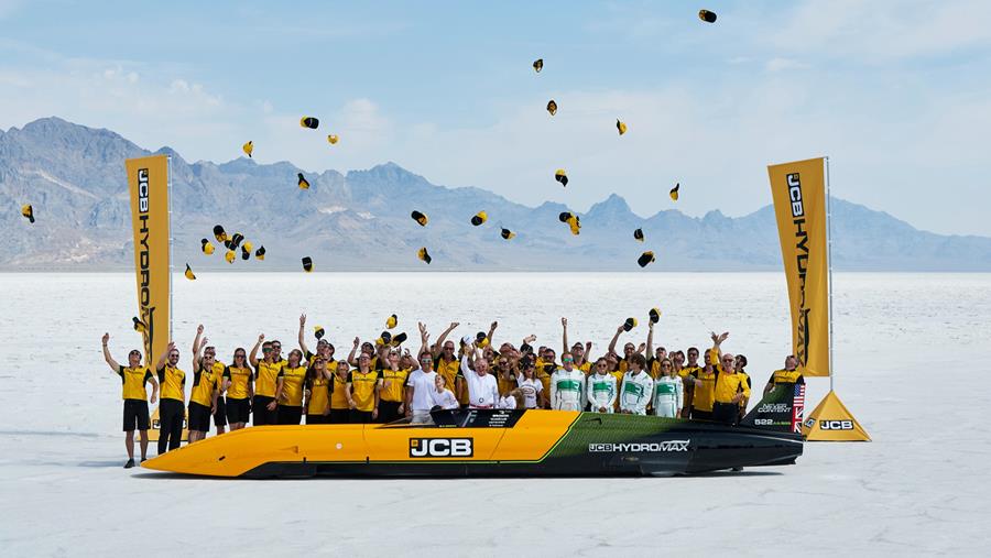 JCB Hydromax vestigt snelheidsrecord op waterstof