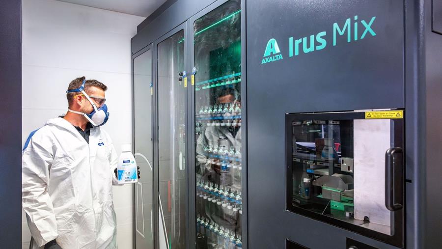 100e volledig geautomatiseerde Axalta Irus Mix-mengmachine geïnstalleerd