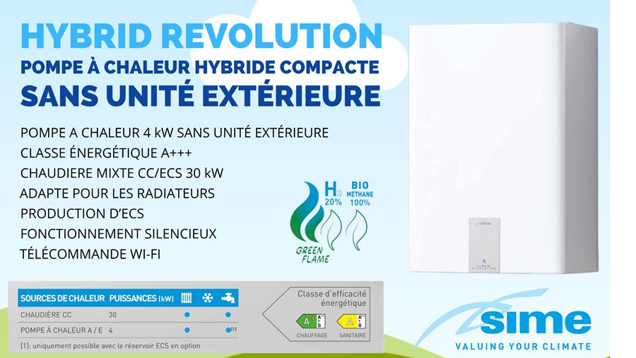 SIME HYBRID REVOLUTION, la PAC Hybride sans unité extérieure